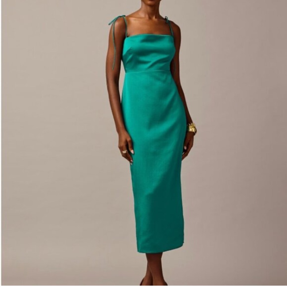 J. Crew Teal Maxi Dress with Spaghetti Straps